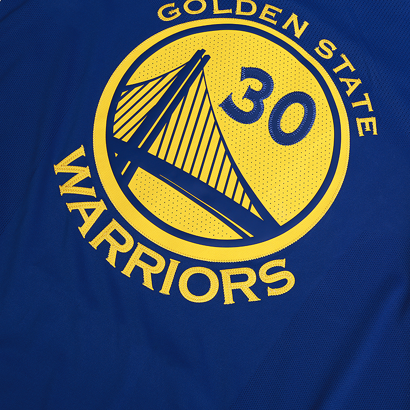 мужская синяя майка Nike Stephen Curry Icon Edition Authentic Golden State Warriors NBA Connected Jersey 863022-495 - цена, описание, фото 3